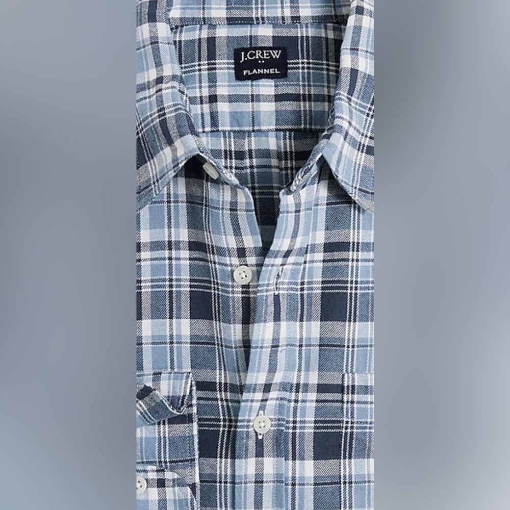 J. CREW Classic Flannel Long Sleeve Shirt/SIZE M - Picture 5 of 5